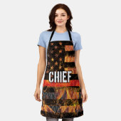 消防長旗 エプロン (着用した状態)