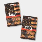 消防長旗 バッジ (正面＆裏面)