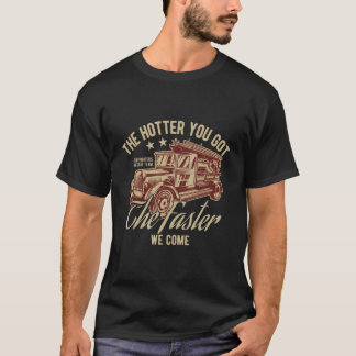 消防隊レスキュー隊ヴィンテージスタイル火災 Tシャツ