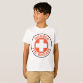 消防隊員 赤十字 消防士 Tシャツ (正面フル)