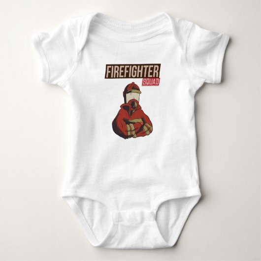 消防隊誇りを持った隊 ベビーボディスーツ (正面)