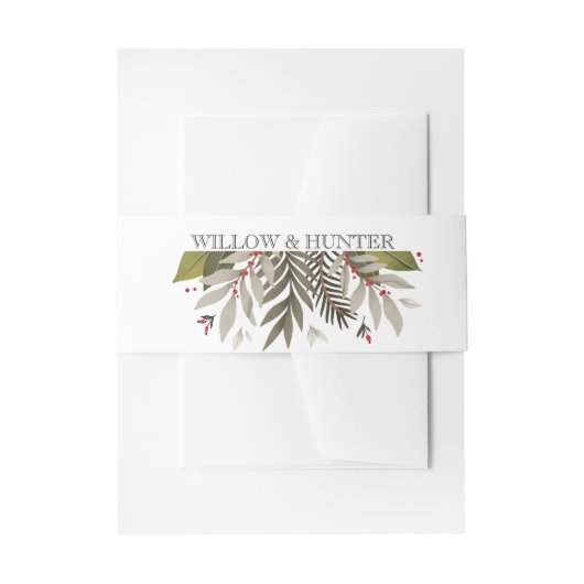 消音したボタニカル結婚ズ 招待状ベリーバンド (正面例)