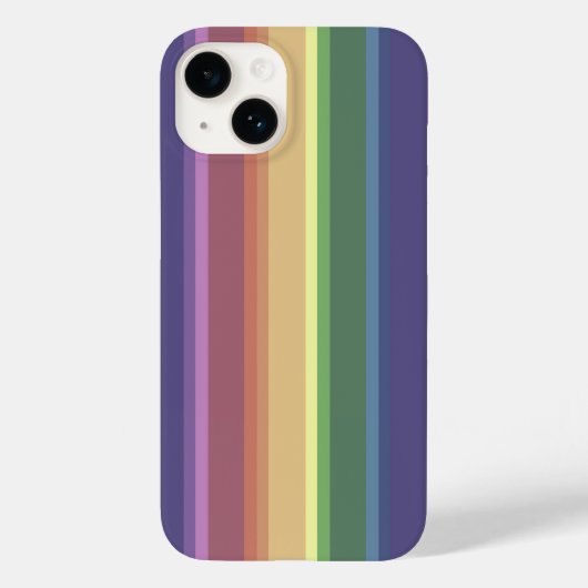 消音したレインボーストライプのCase-Mate iPhoneケース Case-Mate iPhoneケース (裏面)