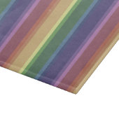 消音したレインボーストライプー カッティングボード (角)