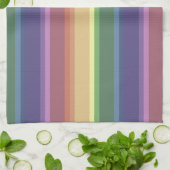 消音したレインボーストライプー キッチンタオル (折り畳み)