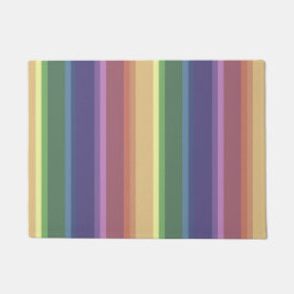 消音したレインボーストライプー ドアマット
