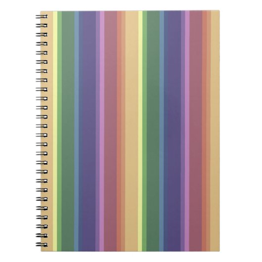 消音したレインボーストライプー ノートブック (正面)