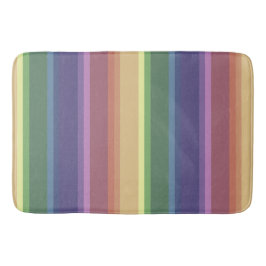 消音したレインボーストライプー バスマット