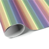 消音したレインボーストライプー ラッピングペーパー (ロールコーナー)
