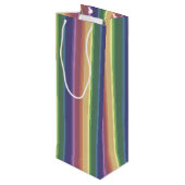 消音したレインボーストライプー ワインギフトバッグ (裏面アングル)