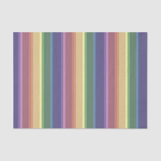 消音したレインボーストライプー 薄葉紙 (正面)