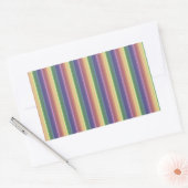 消音したレインボーストライプー 長方形シール (封筒)