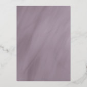 消音した梅金ゴールドフレーム結婚タイポグラフィのバラ金ゴールド 箔招待状 (裏面)