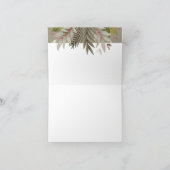 消音した植物体結婚の折り畳まれたサンキューカード サンキューカード (内部)