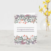 消音した植物祝いグリーティングカード カード (黄色い花)