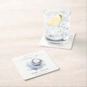 消音した水中のカニ航海のの結婚珊瑚 スクエアペーパーコースター (インサイチュ)