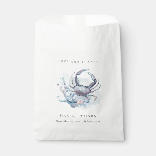 消音した水中のカニ航海のの結婚珊瑚 フェイバーバッグ (正面)