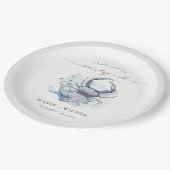 消音した水中のカニ航海のの結婚珊瑚 ペーパープレート (アングル)