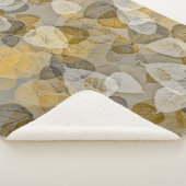 消音した紅葉茶色の黄色の散乱 シェルパブランケット (3/4)