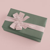 消音した緑がかった灰色 ラッピングペーパー