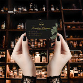 消音した緑と濃い灰色の名刺 名刺