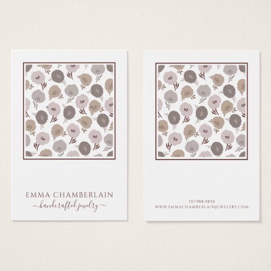 消音した花のパターン (正面&裏面)