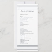 消音した青の白いサービスのカードの結婚順序 招待状 (正面)
