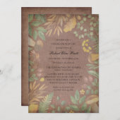 消音エレガント秋花秋葬儀 招待状 (正面/裏面)