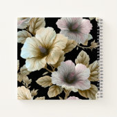 消音ハイビスカス感動的ゴシックフローラ ノートブック (裏面)