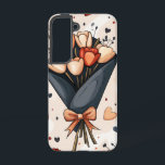 消音嵐 SAMSUNG GALAXY S22ケース<br><div class="desc">オレンジと灰色の嵐の雲のヒントと夕暮れのフローラの配置。</div>