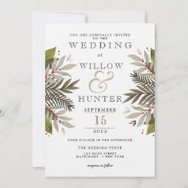 消音植物学 |地球の色 | 結婚s 招待状