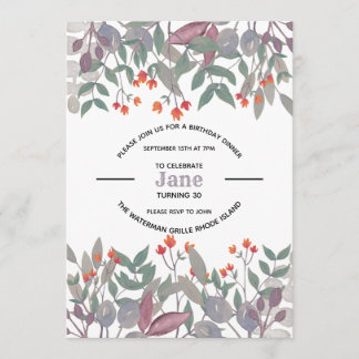 消音植物性招待状 招待状