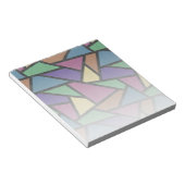 消音色のレインボーカラーのモザイクパターン ノートパッド (アングル)