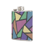 消音色のレインボーカラーのモザイクパターン フラスク (左)