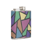 消音色のレインボーカラーのモザイクパターン フラスク (右)