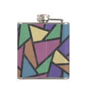 消音色のレインボーカラーのモザイクパターン フラスク (裏面)