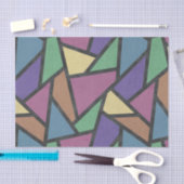 消音色のレインボーカラーのモザイクパターン 薄葉紙 (クラフト)