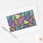 消音色のレインボーカラーのモザイクパターン 長方形シール (封筒)