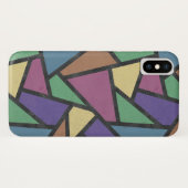 消音色のレインボーカラーのモザイクパターン Case-Mate iPhoneケース (裏面(横))