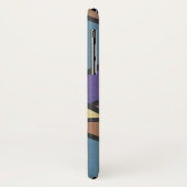 消音色のレインボーカラーのモザイクパターン Case-Mate iPhoneケース (裏面/左)