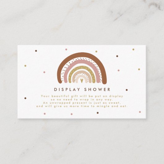 消音虹ディスプレイシャワーなしラッピング紙 エンクロージャーカード (正面)