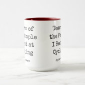 涙おもしろいの人々私のビートでサイクリング マグカップ (中央)