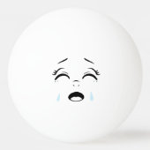 涙おもしろい泣き叫び顔ピンポンボール 卓球ボール (正面)