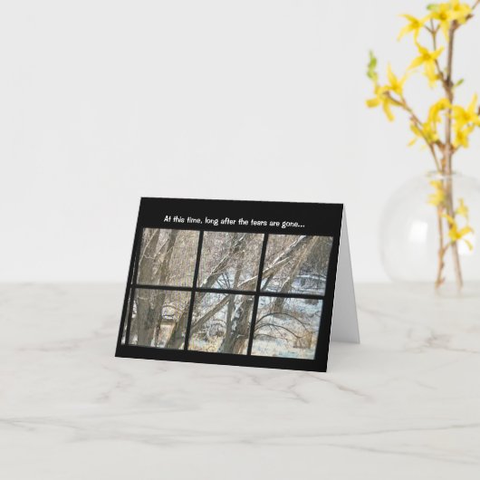 涙が出た後悔やみや弔慰 カード (黄色い花)