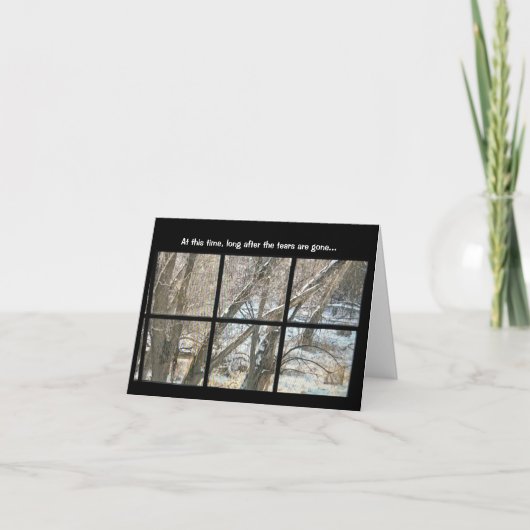 涙が出た後悔やみや弔慰 カード (正面)