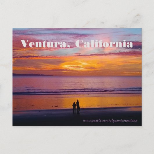 涙が溢れた夕日 ポストカード (正面)