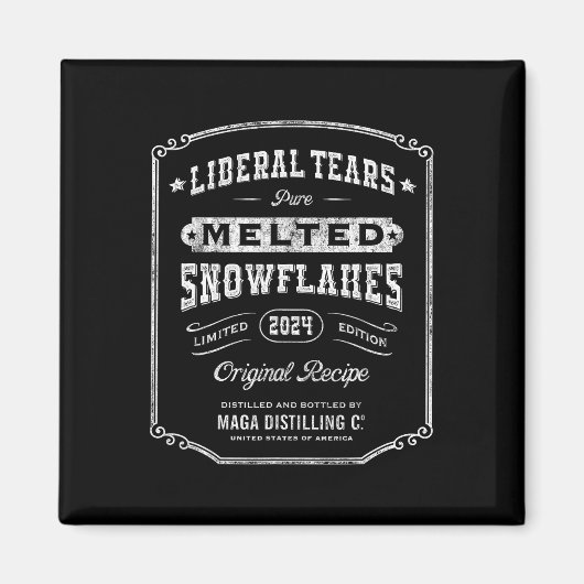 涙が溶け自由主義のた雪片ヴィンテージウイスキーLa マグネット (正面)