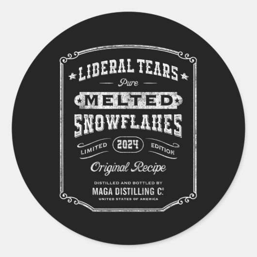 涙が溶け自由主義のた雪片ヴィンテージウイスキーLa ラウンドシール (正面)