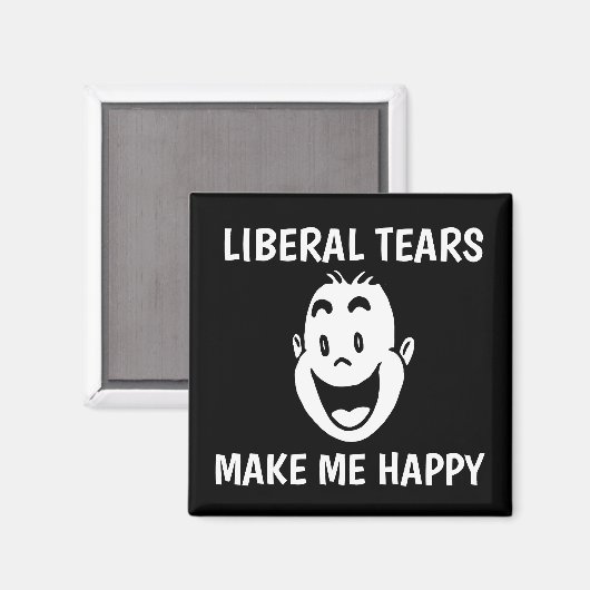 涙が自由主義の出ると磁石が嬉しい マグネット (正面/裏面)