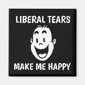 涙が自由主義の出ると磁石が嬉しい マグネット (正面)